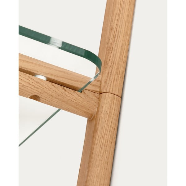 Skleněný modulární policový systém v přírodní barvě 110x28x30,5 cm Sitra – Kave Home-image-4