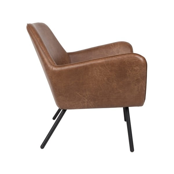 Hnědé křeslo White Label Bon-image-3