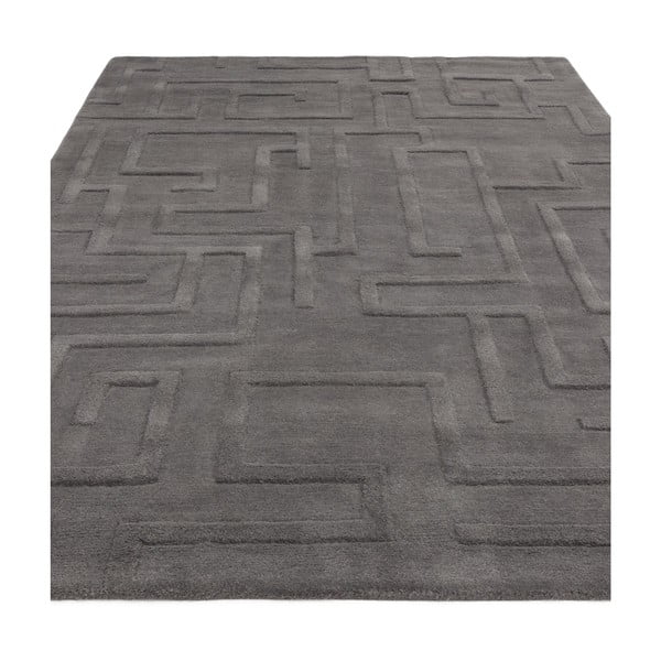 Antracitový vlněný koberec 160x230 cm Maze – Asiatic Carpets-image-3