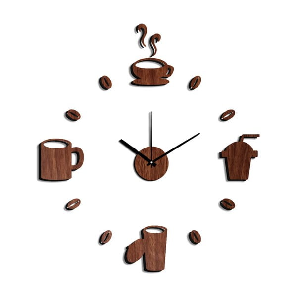 Nástěnné nalepovací hodiny Mauro Ferretti Coffee, ⌀ 60 cm