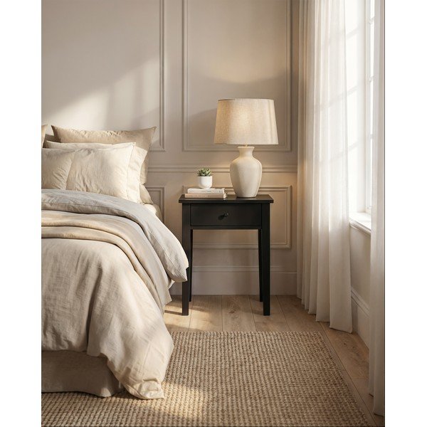 Černý matný noční stolek Bart – Marckeric-image-1