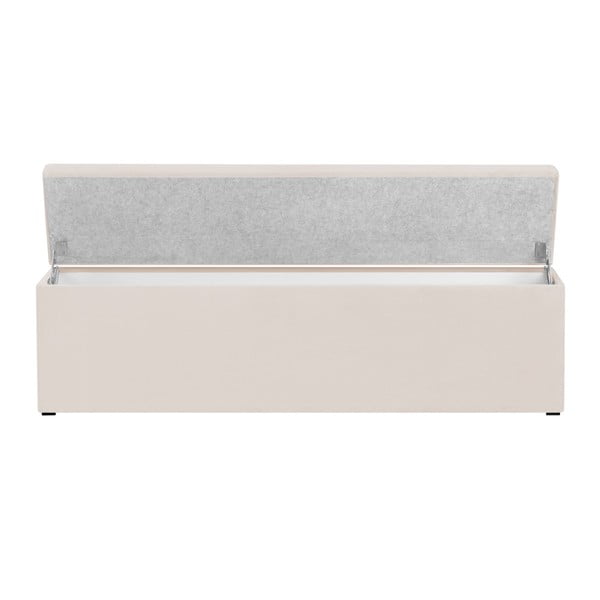 Krémově bílá lavice s úložným prostorem Cosmopolitan Design Los Angeles, šířka 140 cm-image-4