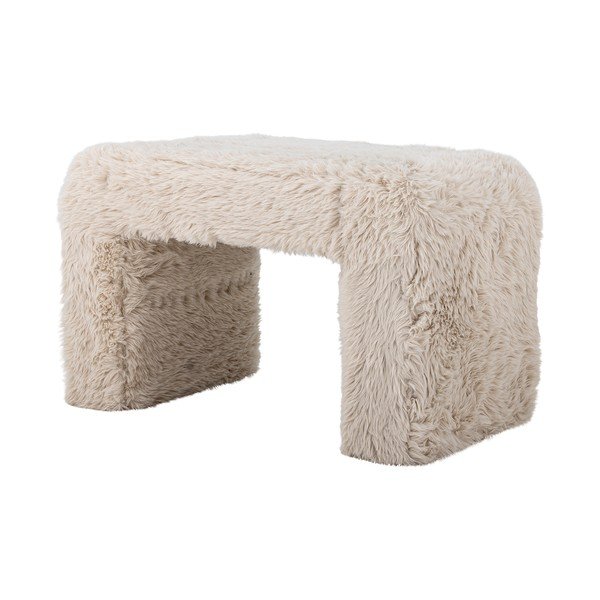 Béžový taburet z umělé kožešiny Bobbie – Bloomingville-image-2