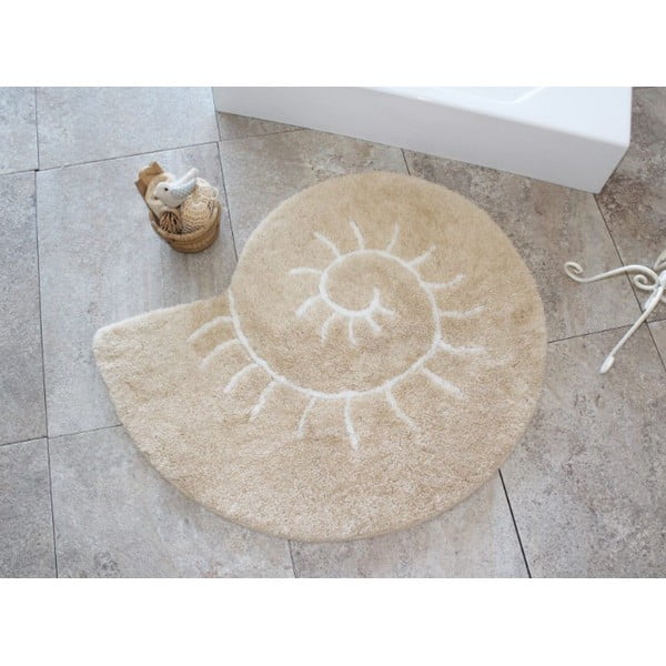 Béžová koupelnová předložka 90x90 cm Helix – Foutastic-image-2