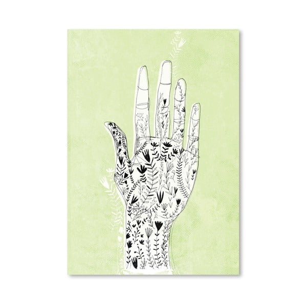 Plakát Floral Hand, 30x42 cm