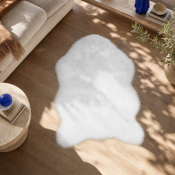 Bílá umělá kožešina Tiseco Home Studio Sheepskin, 80 x 150 cm-image-3