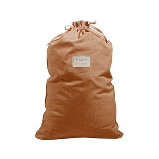 Látkový vak na prádlo s příměsí lnu Really Nice Things Bag Terracota, výška 75 cm