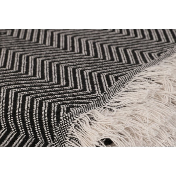 Černý/béžový přehoz 170x210 cm Etnik – Mijolnir-image-2