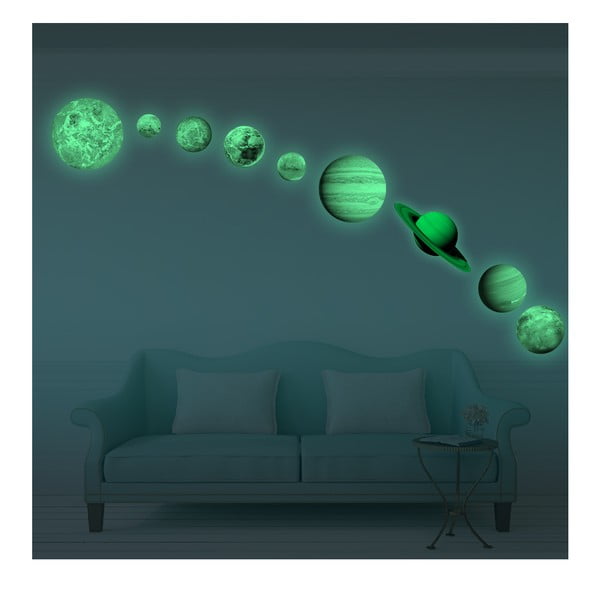 Sada 9 svítících samolepek Ambiance Solar System-image-1