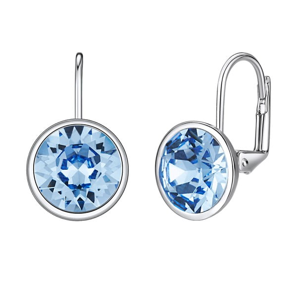 Náušnice ve stříbrné a modré barvě s krystaly Swarovski Saint Francis Crystals Sia