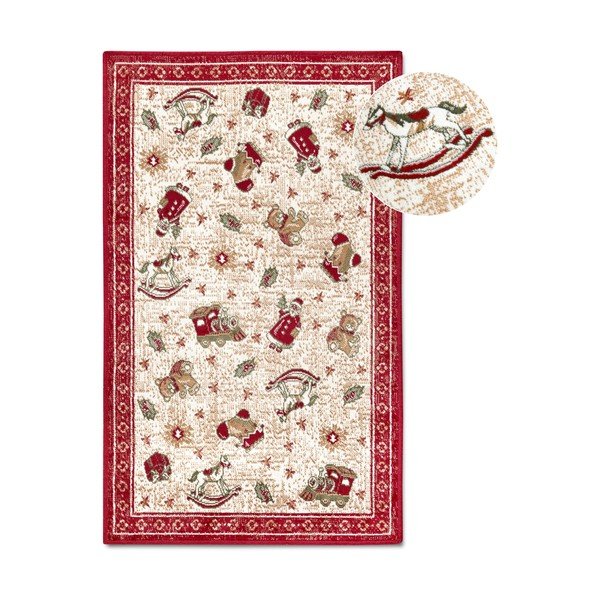 Červený koberec s vánočním motivem s příměsí bavlny 50x80 cm Toy's Delight Red Christmas – Villeroy&Boch