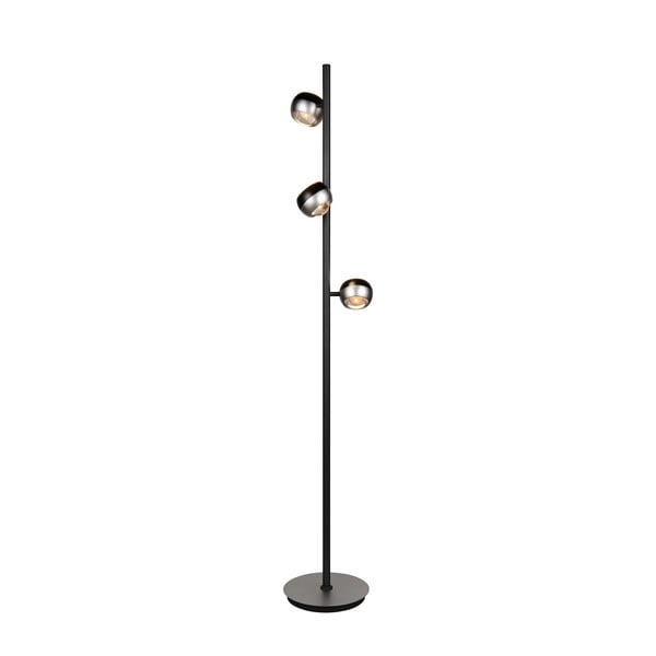 Černá/ve stříbrné barvě LED stojací lampa (výška 150 cm) Orbit – Trio Select-image-1