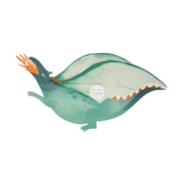 Papírové jednorázové tácky v sadě  4 ks Dragon – Meri Meri-image-1