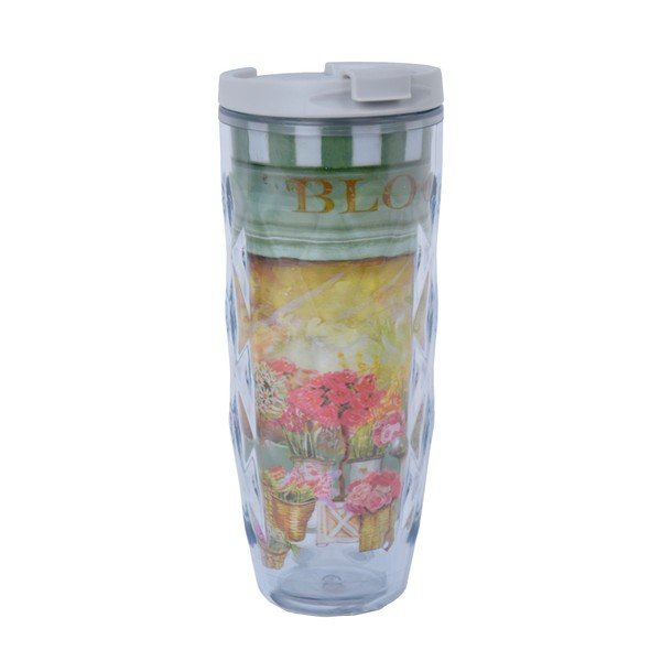 Fialový cestovní hrnek Ego Dekor Blooms, 470 ml-image-2