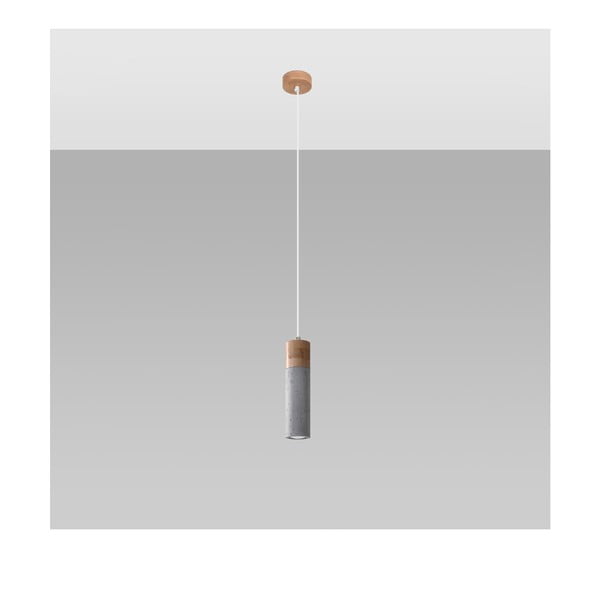 Šedé závěsné svítidlo ø 7 cm Susanna – Sollux-image-2