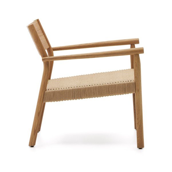 Křeslo ve světle přírodní barvě s výpletem Yalia – Kave Home-image-3