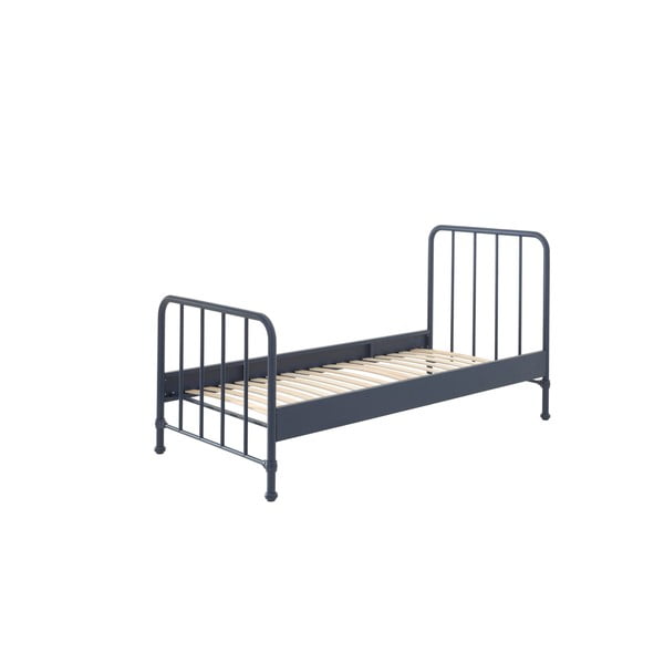 Tmavě modrá kovová dětská postel 90x200 cm BRONXX – Vipack