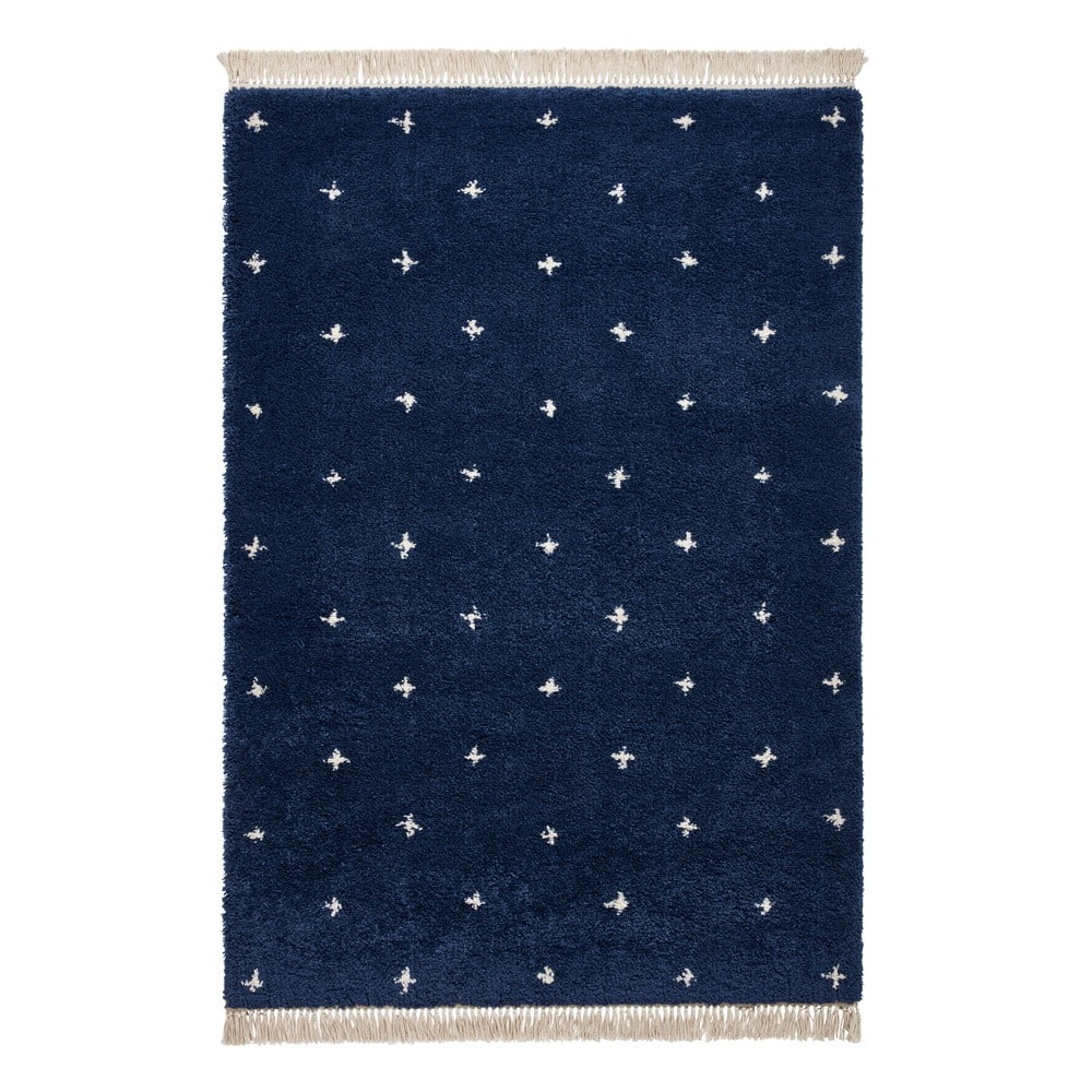 Námořnicky modrý koberec Think Rugs Boho Dots, 160 x 220 cm