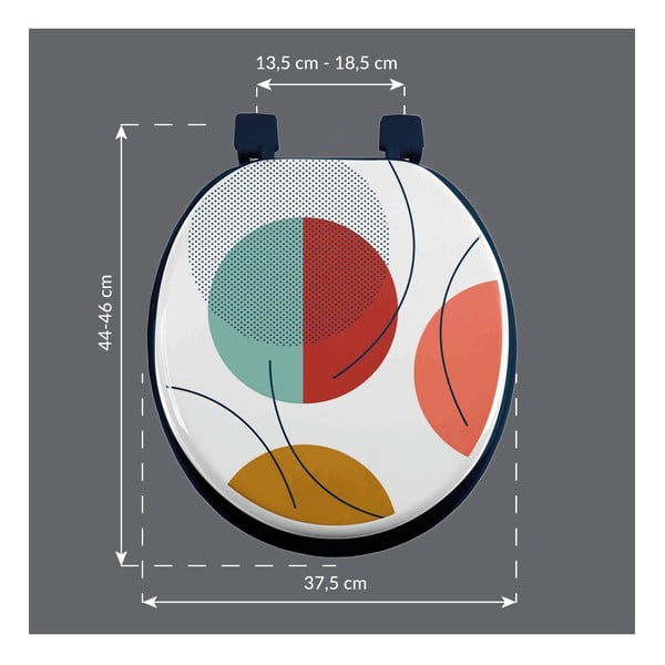 Záchodové prkénko 37 x 47 Color pop – douceur d'intérieur-image-1