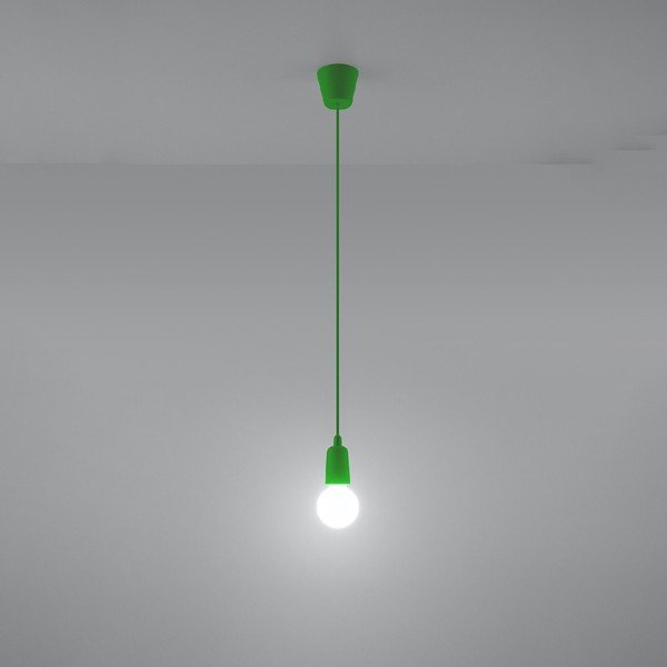 Zelené závěsné svítidlo 9x9 cm Rene - Sollux-image-4