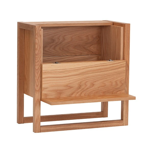 Vinotéka z dubového dřeva v přírodní barvě 59x60 cm NewEst - Woodman-image-4