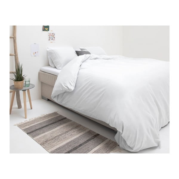 Bílé povlečení z mikroperkálu na jednolůžko Sleeptime Monte Carlo, 140 x 200 cm-image-1