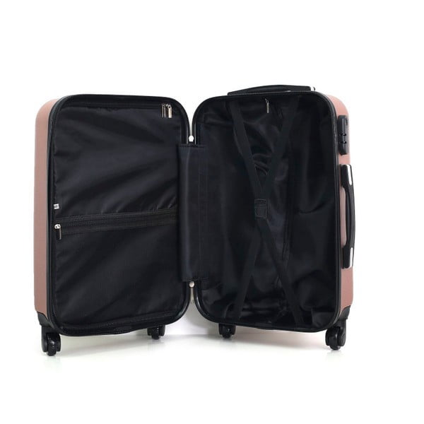 Cestovní kufr v barvě růžového zlata na kolečkách Hero Lipari, 37 l-image-1