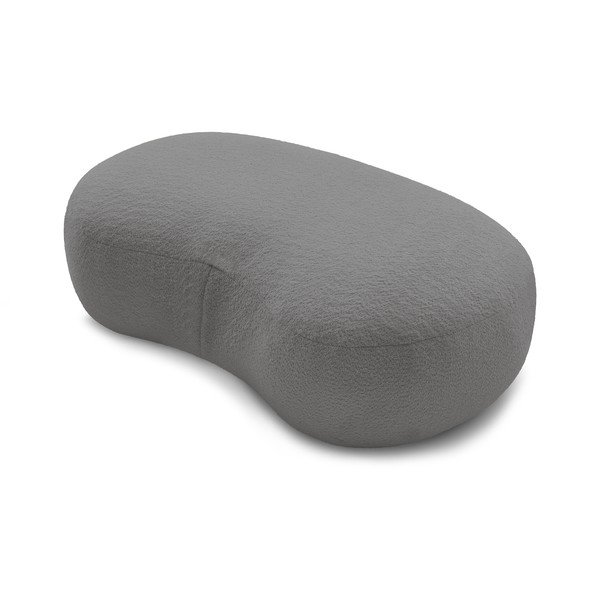 Světle šedá podnožka z textilie bouclé Saint-Germain – Bobochic Paris-image-4