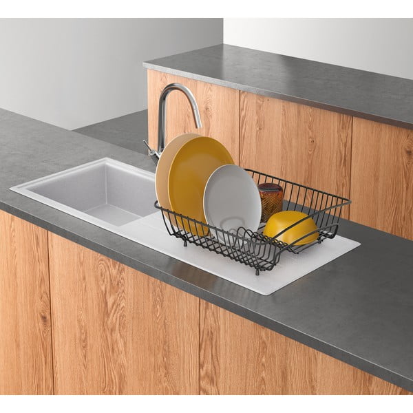 Černý odkapávač z nerezové oceli Metaltex Square Lava-image-1