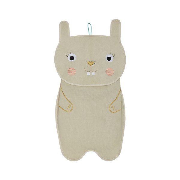 Krémový látkový závěsný organizér 40x1x82 cm Darling Rabbit – OYOY Mini