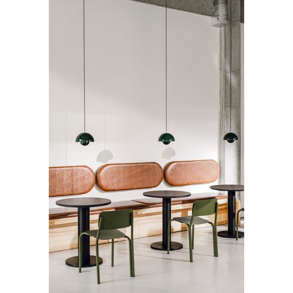 Kulatý jídelní stůl s deskou v dubovém dekoru ø 65 cm Sool – noo.ma-image-3