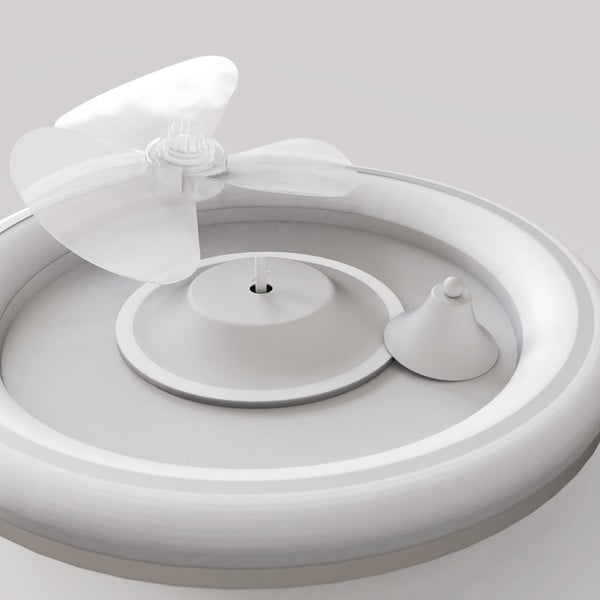 Bílé LED stropní svítidlo na dálkové ovládání/s ventilátorem Alan – SULION-image-4