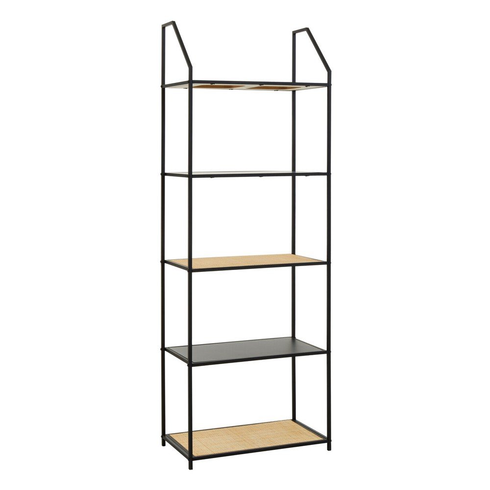 Černý/v přírodní barvě kovový regál 61x179x34 cm Depok – Premier Housewares
