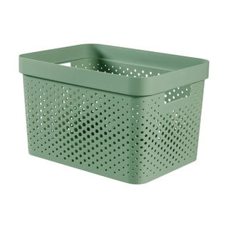 Zelený úložný košík Curver Infinity Dots, 17 l