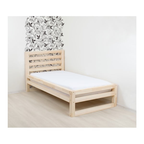 Dřevěná jednolůžková postel Benlemi DeLuxe Naturaleza, 190 x 120 cm