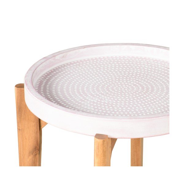 Zahradní stolek s růžovou betovonou deskou Bonami Selection Bari, ø 55 cm-image-2