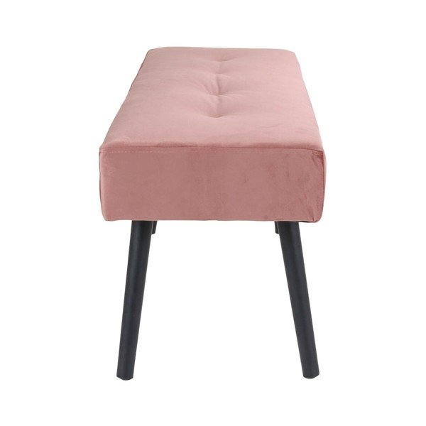 Růžová sametová lavice Bonami Essentials Skiby-image-3