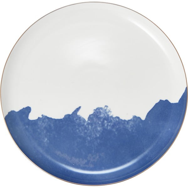Sada 2 modro-bílých porcelánových talířů Westwing Collection Rosie, ø 26 cm