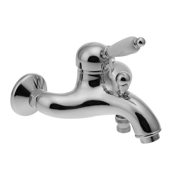 Nástěnná vanová baterie ve stříbrné barvě (2 výstupy) Kirké White – Sapho