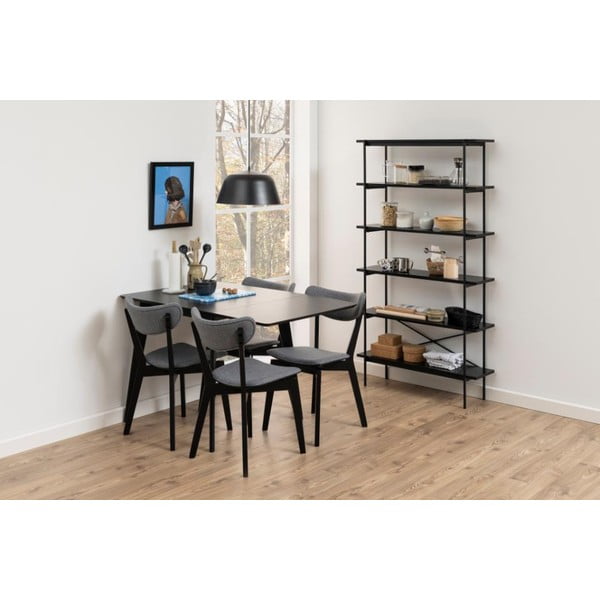 Černý regál v dekoru jasanu 94x172 cm Angus – Actona-image-1