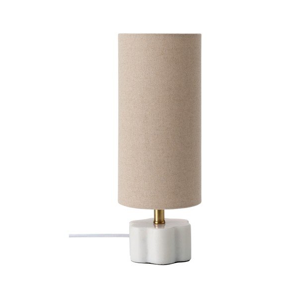 Bílá/béžová lněná stolní lampa (výška 33 cm) Joline – Ellos Home