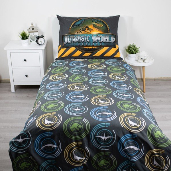 Bavlněné dětské povlečení na jednolůžko 140x200 cm Jurassic World "T-Rex" – Jerry Fabrics-image-3