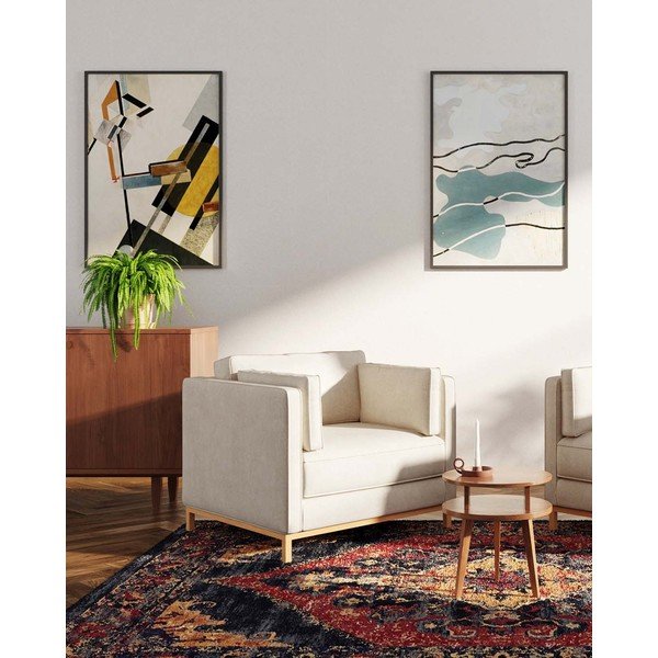Béžové sametové relaxační křeslo Celerio – Ame Yens-image-1