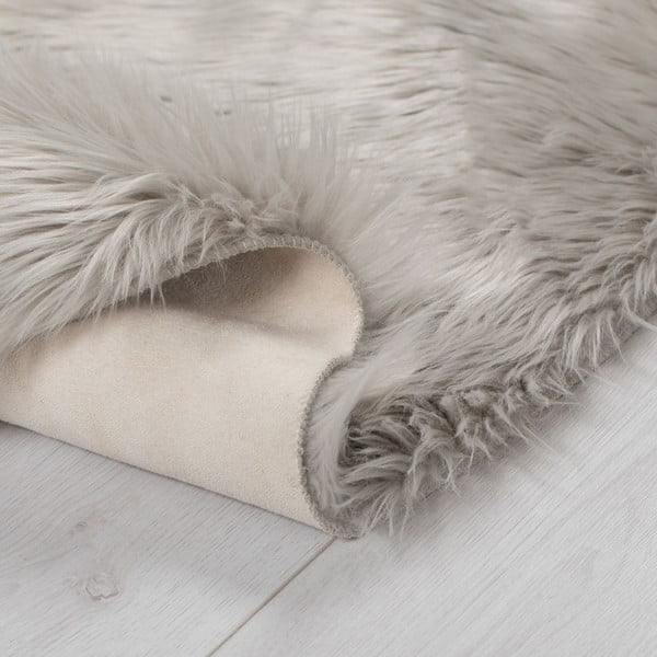 Šedý koberec Flair Rugs Sheepskin, ⌀ 120 cm-image-2