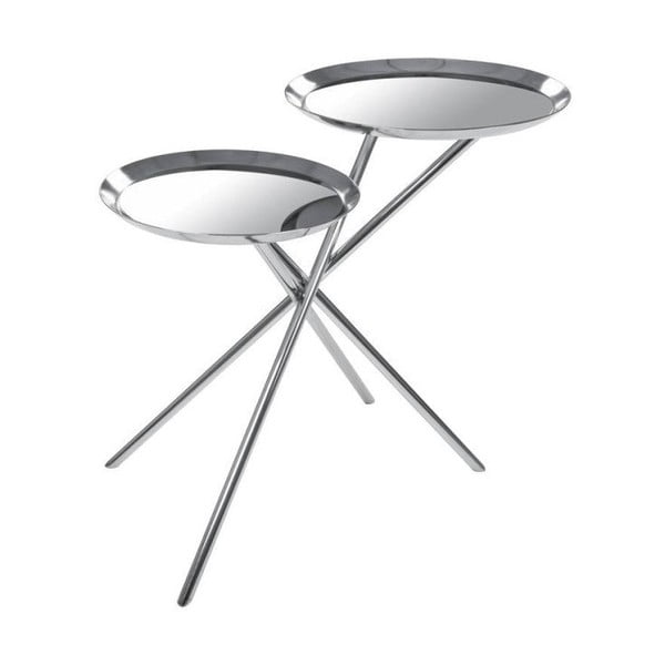 Ručně vyráběný odkládací stolek ve stříbrné barvě Vivorum Enja
