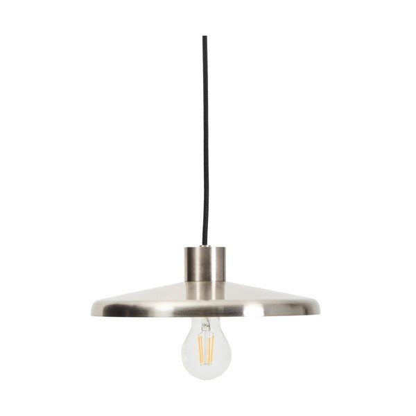 Závěsné svítidlo ve stříbrné barvě s kovovým stínidlem Nuvira – Kave Home