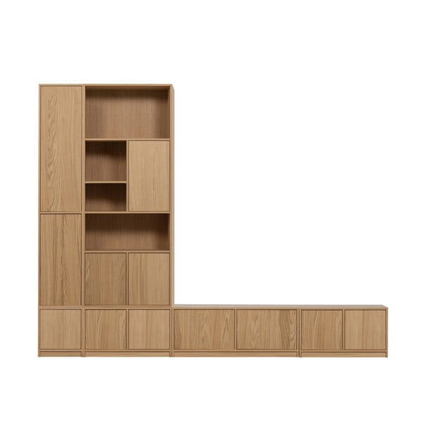 TV sestava v dekoru dubu v přírodní barvě 304x243 cm Modulair – vtwonen