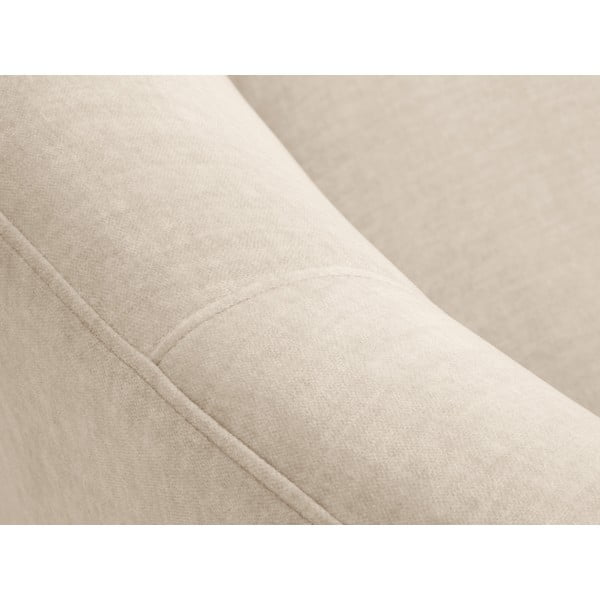 Béžová sametová asymetrická pohovka Mazzini Sofas Debbie, levá-image-1