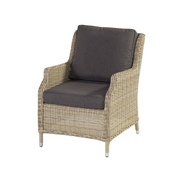 Zahradní lounge set z umělého ratanu v přírodní barvě pro 5 Melania – Hartman-image-1