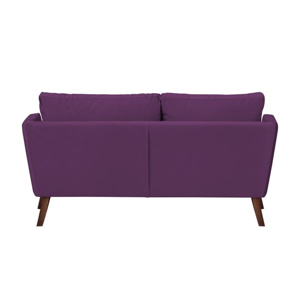 Tmavě fialová třímístná pohovka Mazzini Sofas Elena, s lenoškou na pravém rohu-image-4